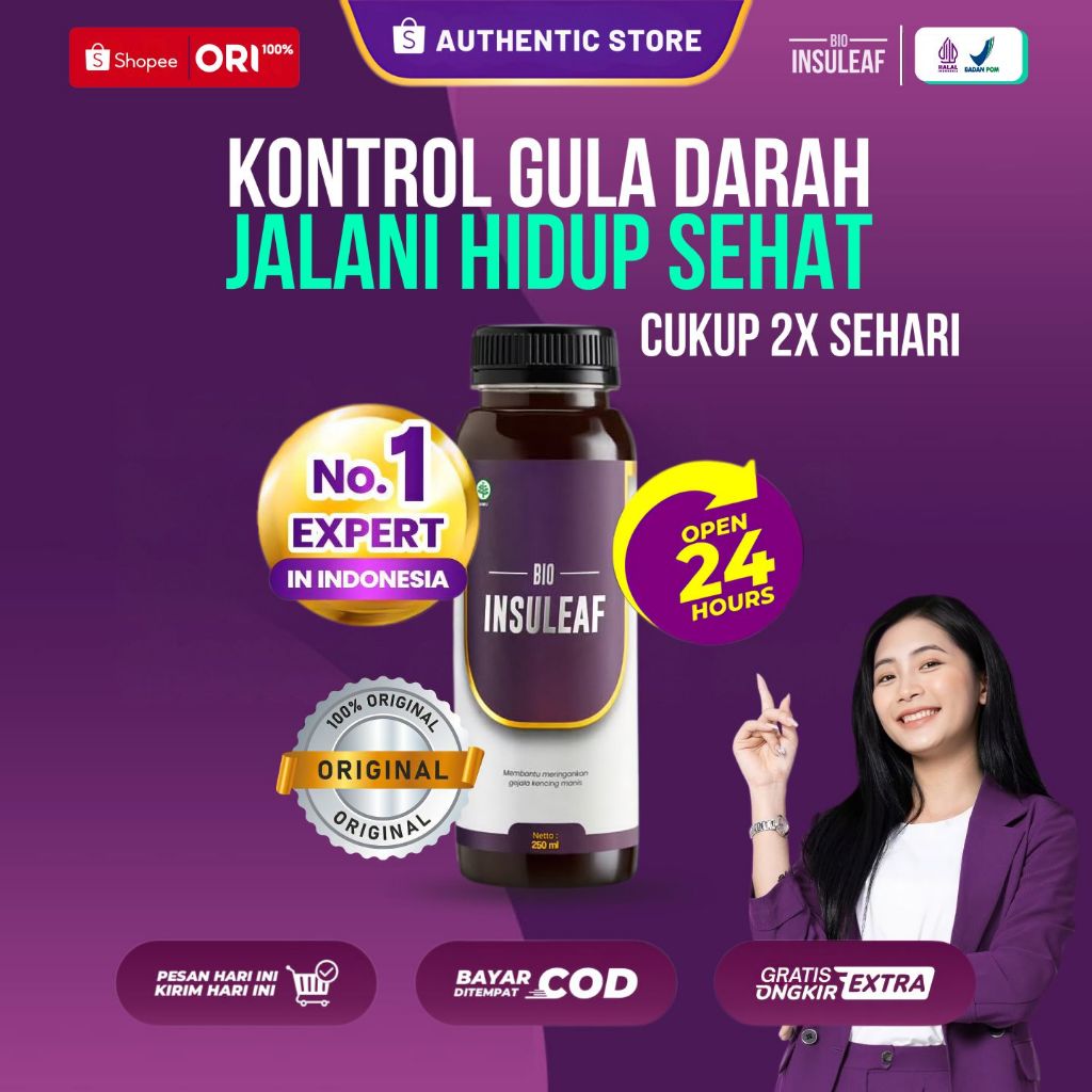 Jual Bio Insuleaf Herbal Diabetes Ori 100% Obat Diabetes Penurun Gula ...