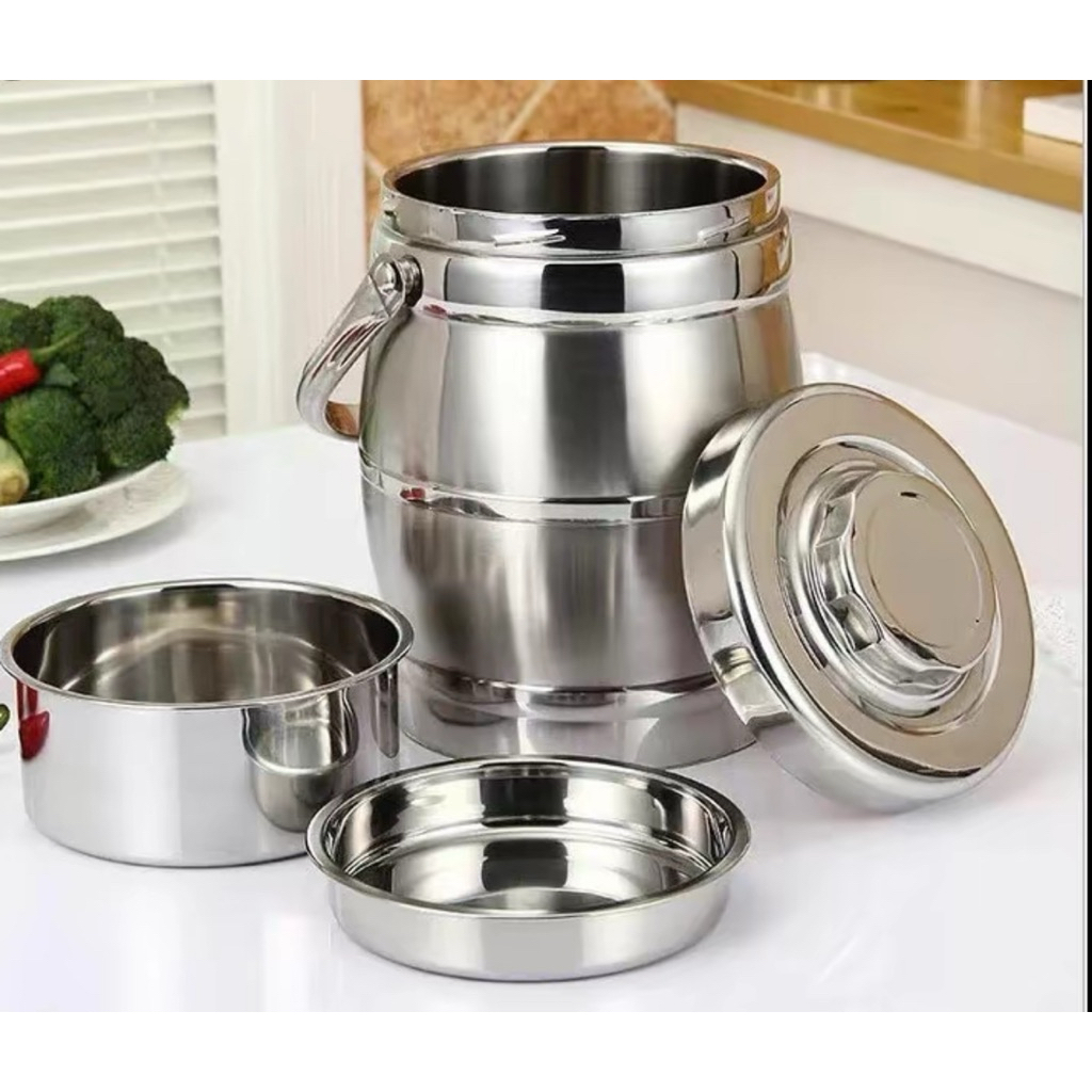 Jual Rantang stainless stell 2,2 liter / handle cooker double layer ...