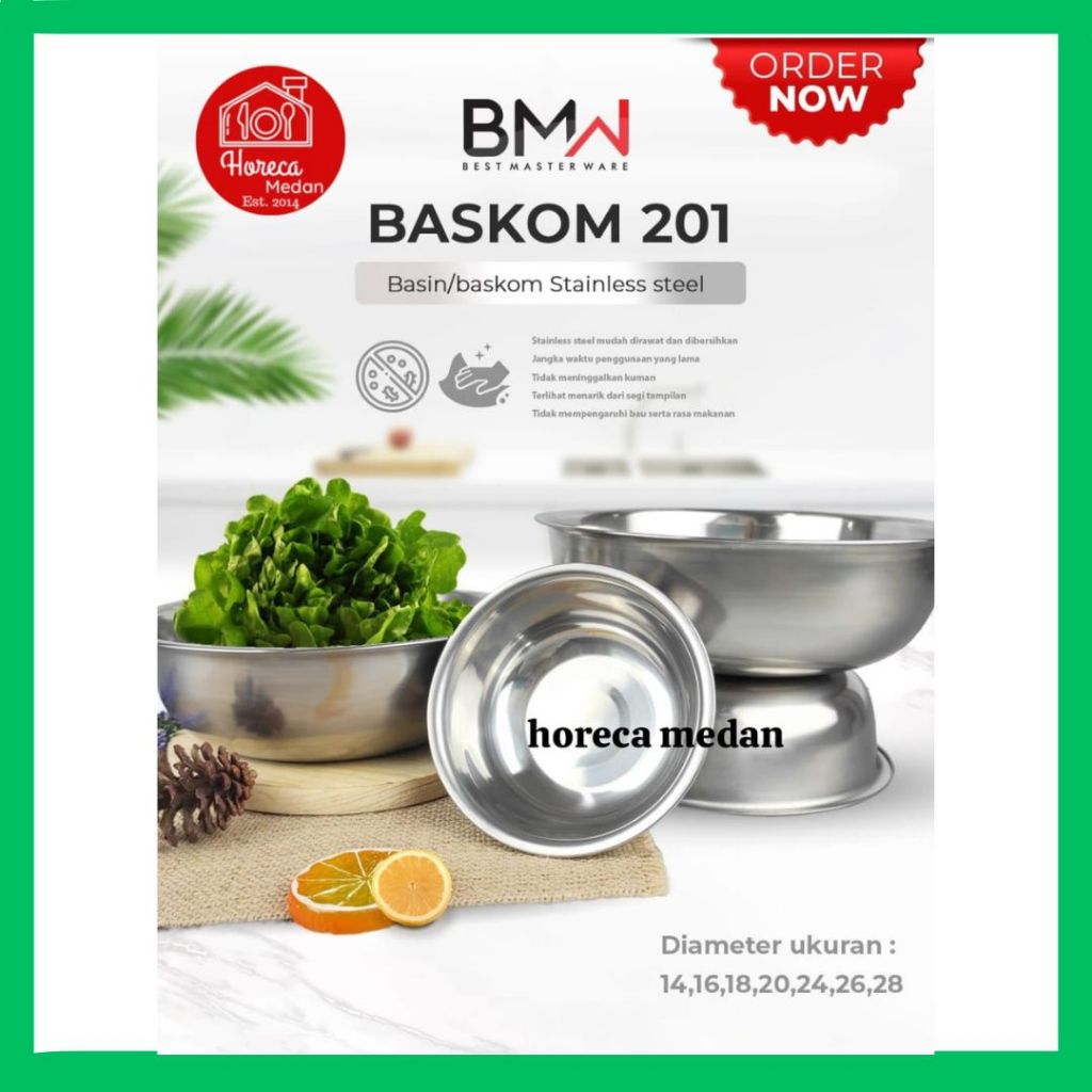 Jual BASKOM SERBAGUNA / BASKOM KOBOKAN/ BASKOM STAINLESS STEEL 201 BMW ...