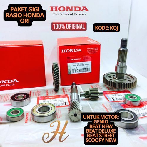 Jual PAKET GIGI RASIO+BEARING HONDA KOJ GARANSI GENIO BEAT NEW BEAT ...