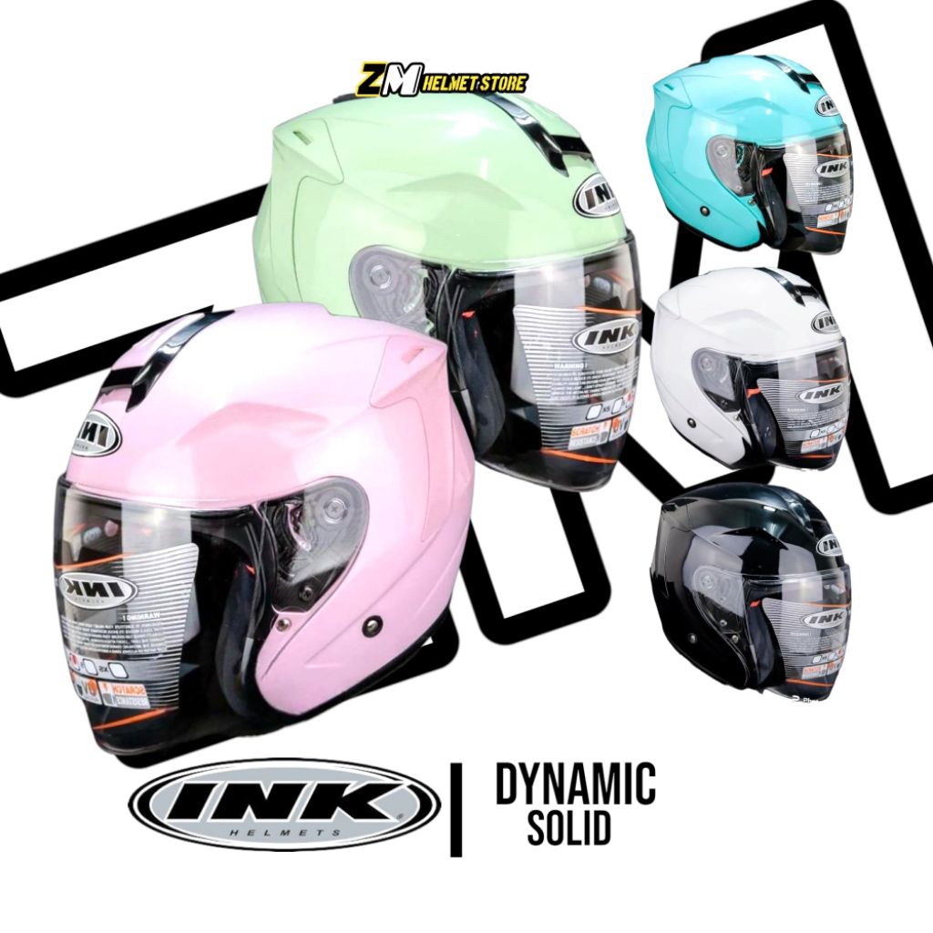 Jual HELM INK DYNAMIC POLOS ORIGINAL 100% HALF FACE SNI DOT | Shopee ...