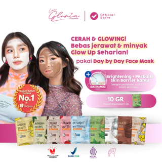 Lea Gloria - Day by Day Face Mask - Masker Bubuk - Masker Viral Travel Size 10 GR - Mencerahkan Melembabkan