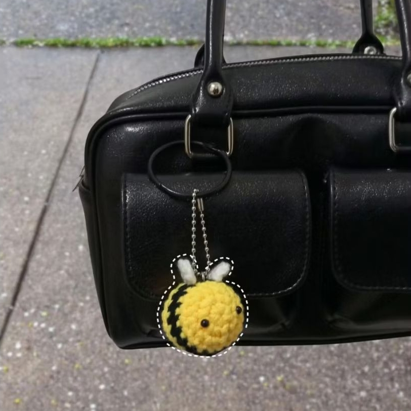 Jual gantungan kunci lebah rajut bee crochet keychain bag charm crochet ...