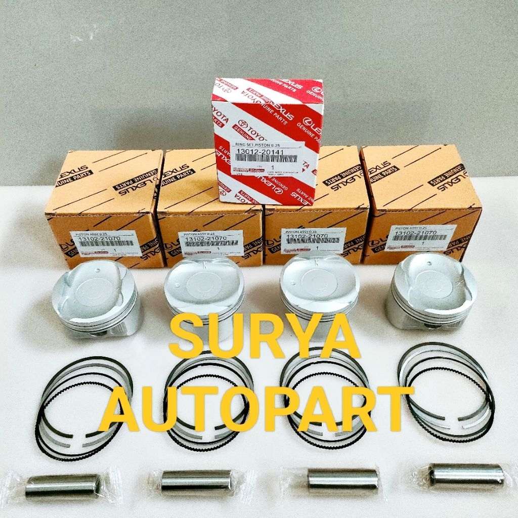 Jual PISTON+RING PISTON TOYOTA VIOS YARIS 1NZ STD-1.00 | Shopee Indonesia