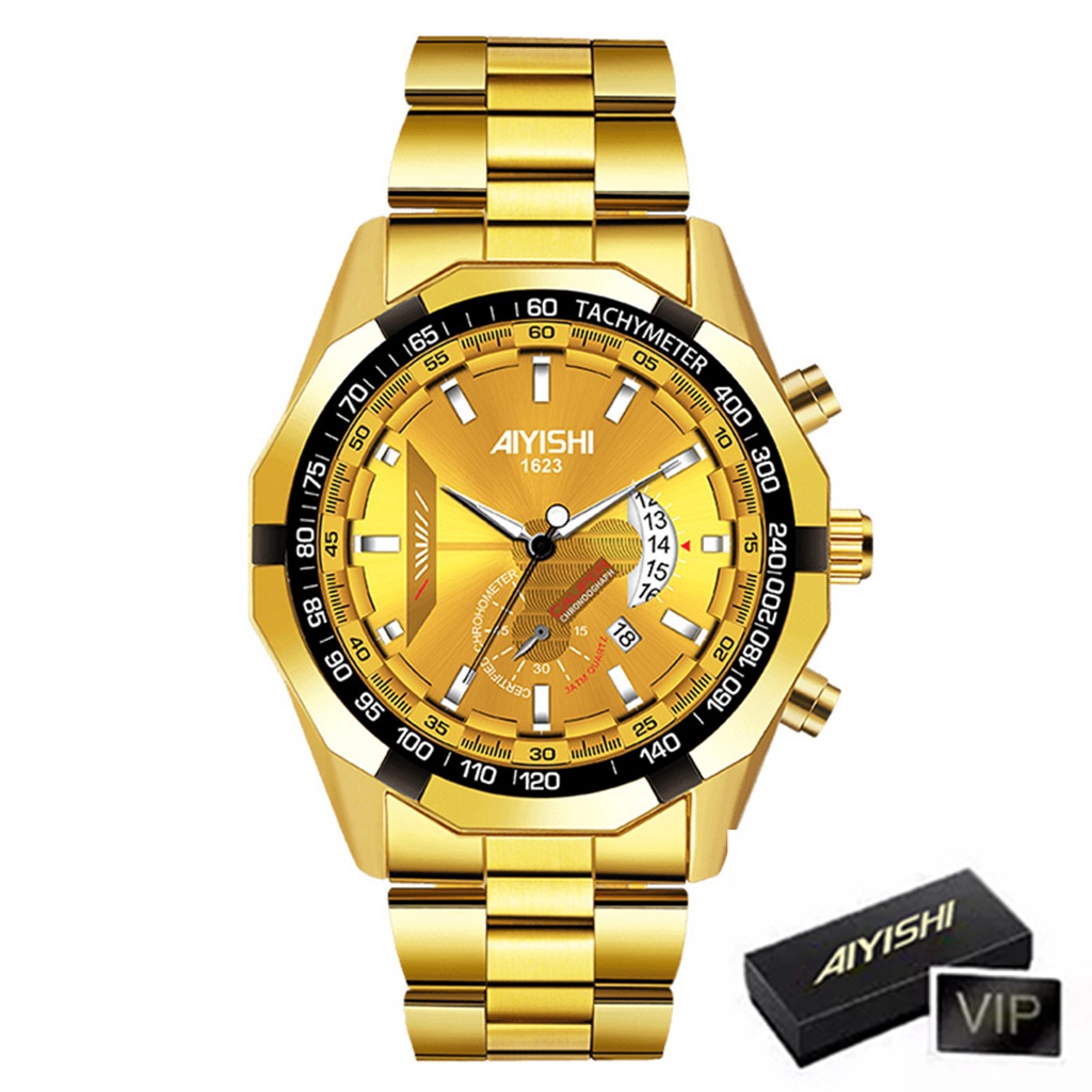 Jual AIYISHI 1623 Jam Tangan Pria Anti Air Original Luxury
