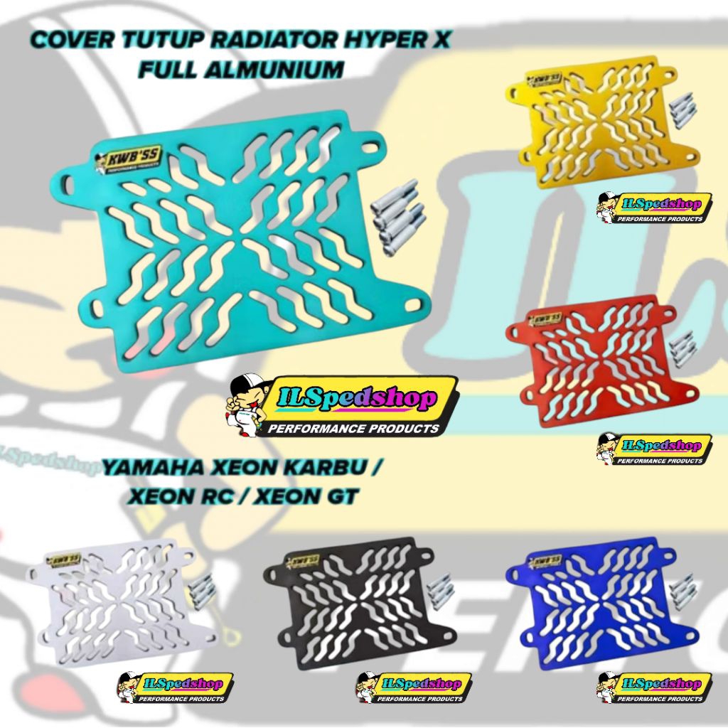 Jual Cover tutup radiator hyper x yamaha xeon karbu xeon rc xeon gt 125 ...