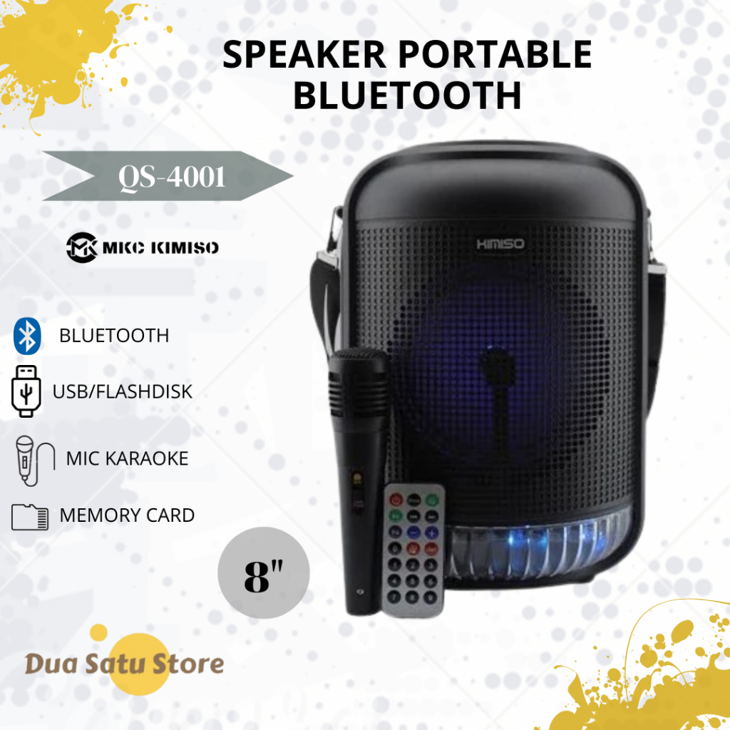Jual Speaker Bluetooth 4001 Portable 8 Inch | Shopee Indonesia