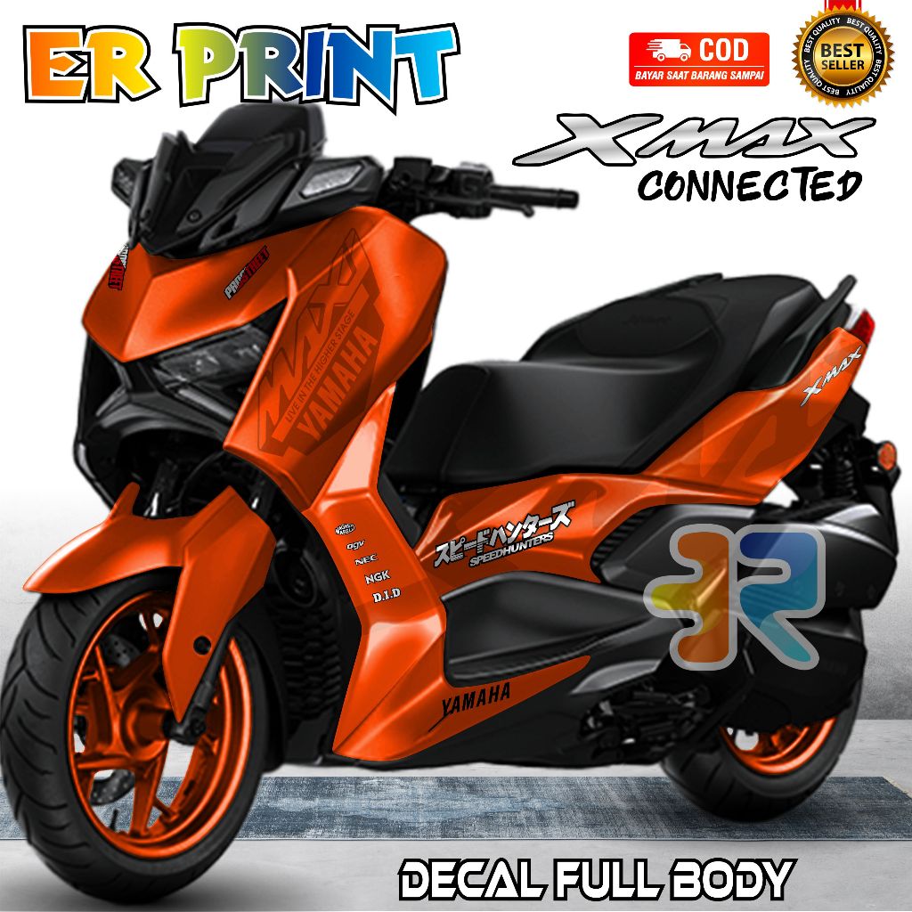 Jual Sticker Decal XMax Connected 125 Full Body Variasi Motif Desain ...