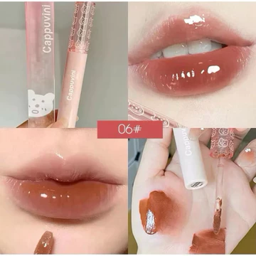 Cappu Vini GLASS Moisturizing LipGloss Korean Lip Gloss Water Lipcream Liptint Lip Balm Mirror