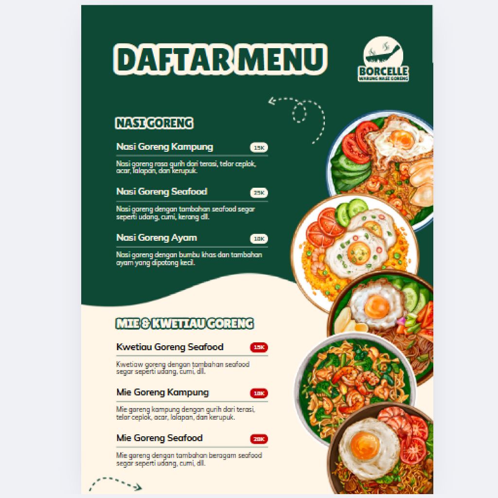 Jual CETAK DAFTAR MENU UKURAN A3+ & A4 LAMINASI(FREE DESIGN) | Shopee ...