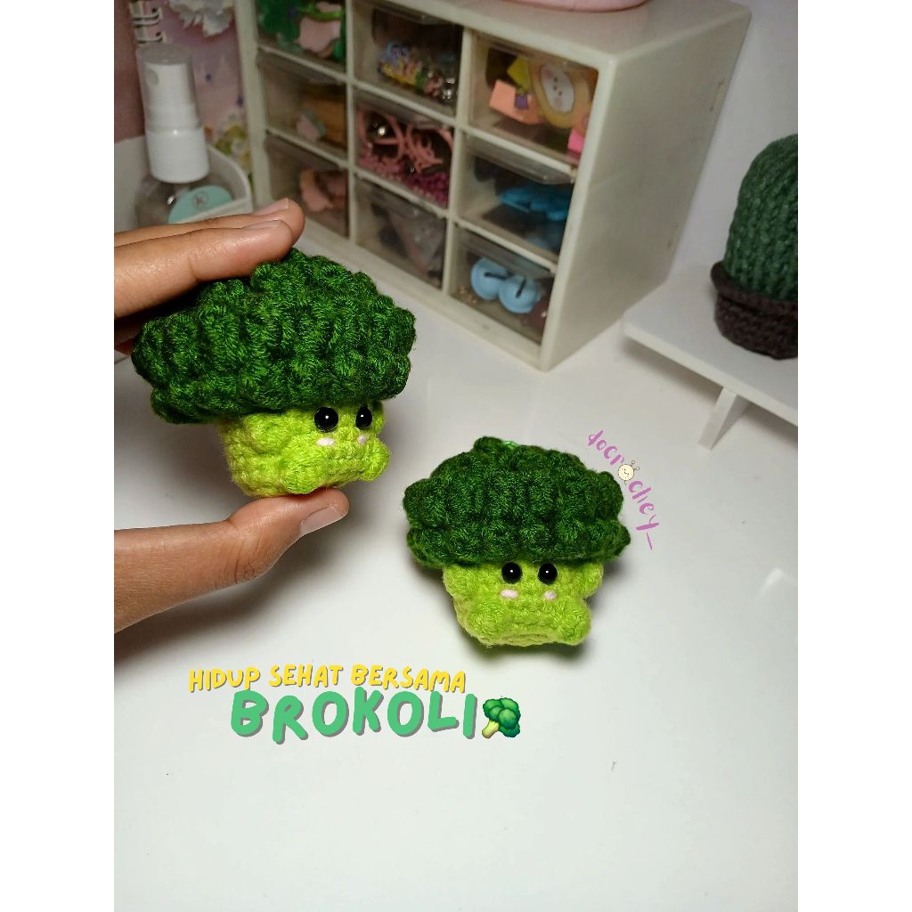 Jual [docrochey_] Amigurumi Brokoli Rajut | Ganci Rajut Brokoli Lucu ...