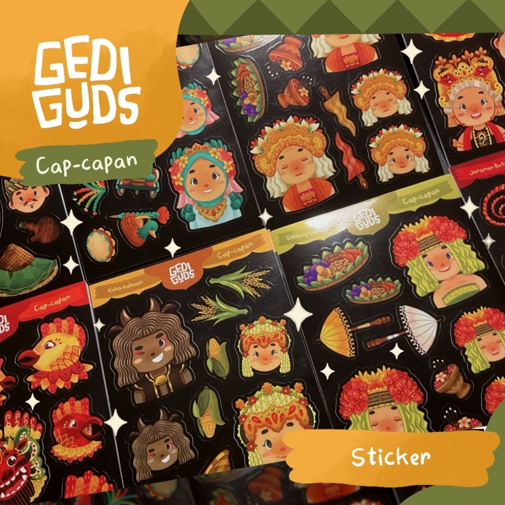 Jual Gediguds Cap-capan Stiker Gandrung Barong Seblang Osing Lucu Unik ...