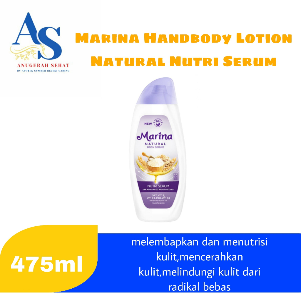 Jual Handbody Lotion Marina Handbody Lotion Natural Vitamin Nutri Serum ...