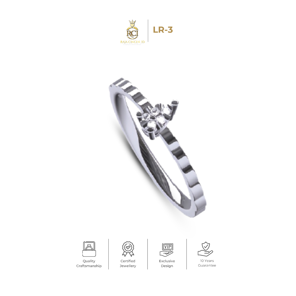 Jual Raja Cincin Indonesia - Ladies Ring with Moissanite Diamond LR3 ...