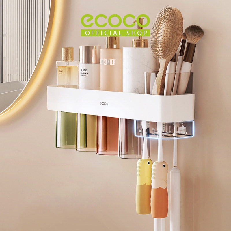Jual ECOCO Magnetic Cup Toothbrush Holder - Rak Sikat Gigi & Gelas ...