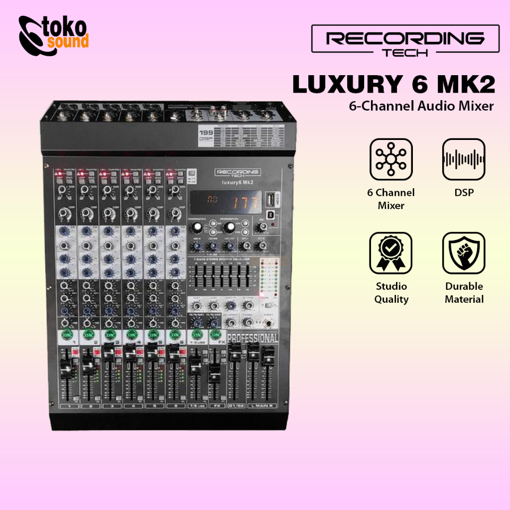 Jual Recording Tech Luxury 6 MK2 - 6 Channel Audio Mixer Analog ...