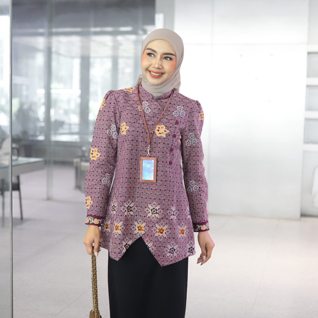 Jual ASMARA Tunik Batik Wanita Modern Batik Kerja Kantor Wanita ...