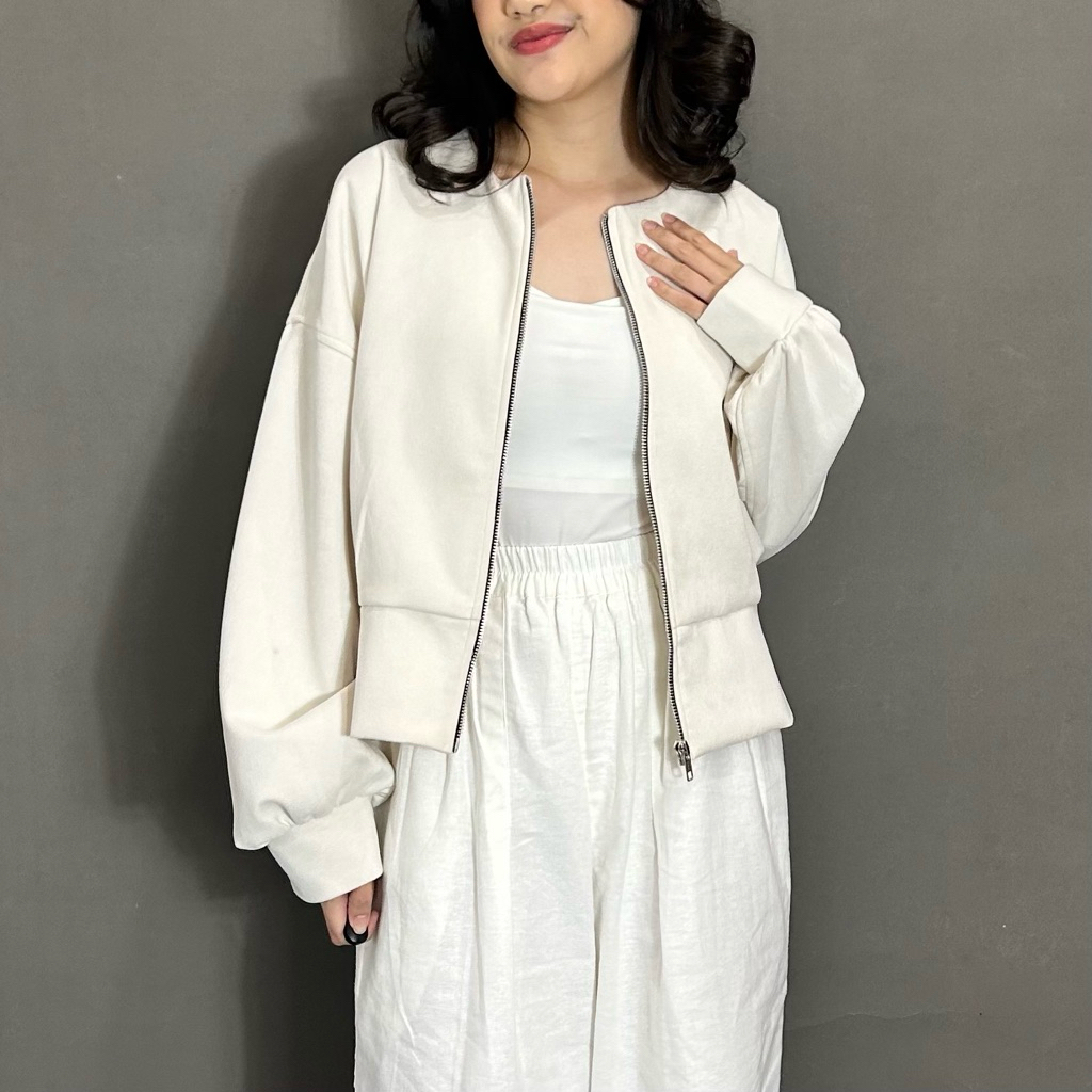 Jual Byneeth Flynn Suede Jacket Jaket Crop Oversized Jacket Suede
