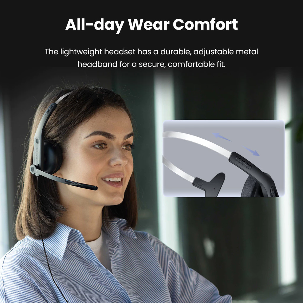 EDIFIER CC100 Wired Mono Headset with Microphone