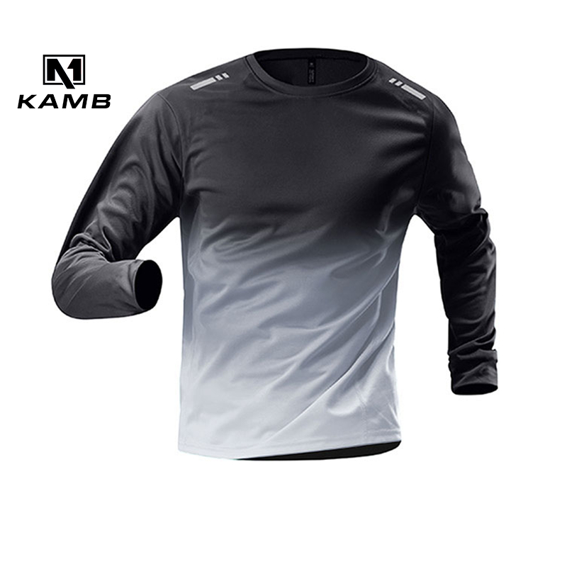 KAMB Setelan Kaos Lengan Panjang Joging Olahraga Pria