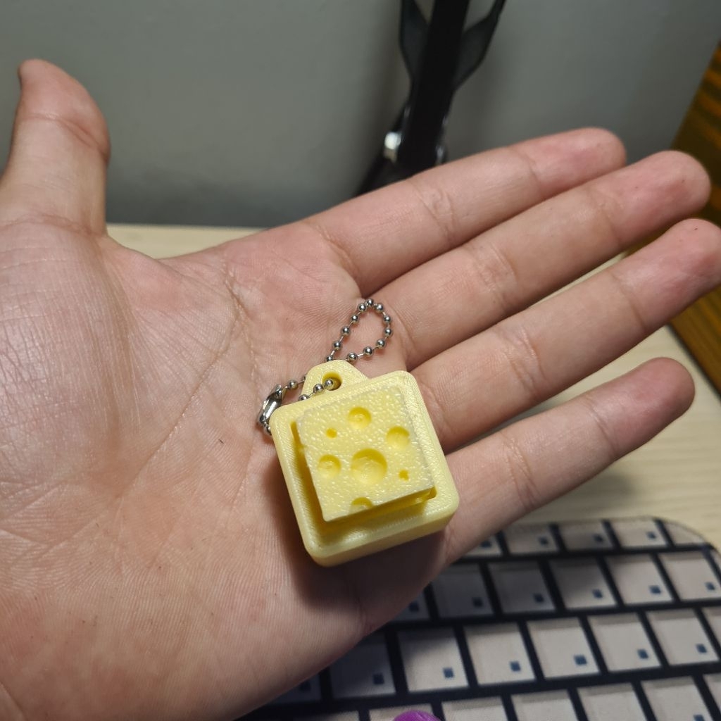 Jual Switch Tester Keychain Cheese Keju ASMR Keyboard Mechanical Fidget ...