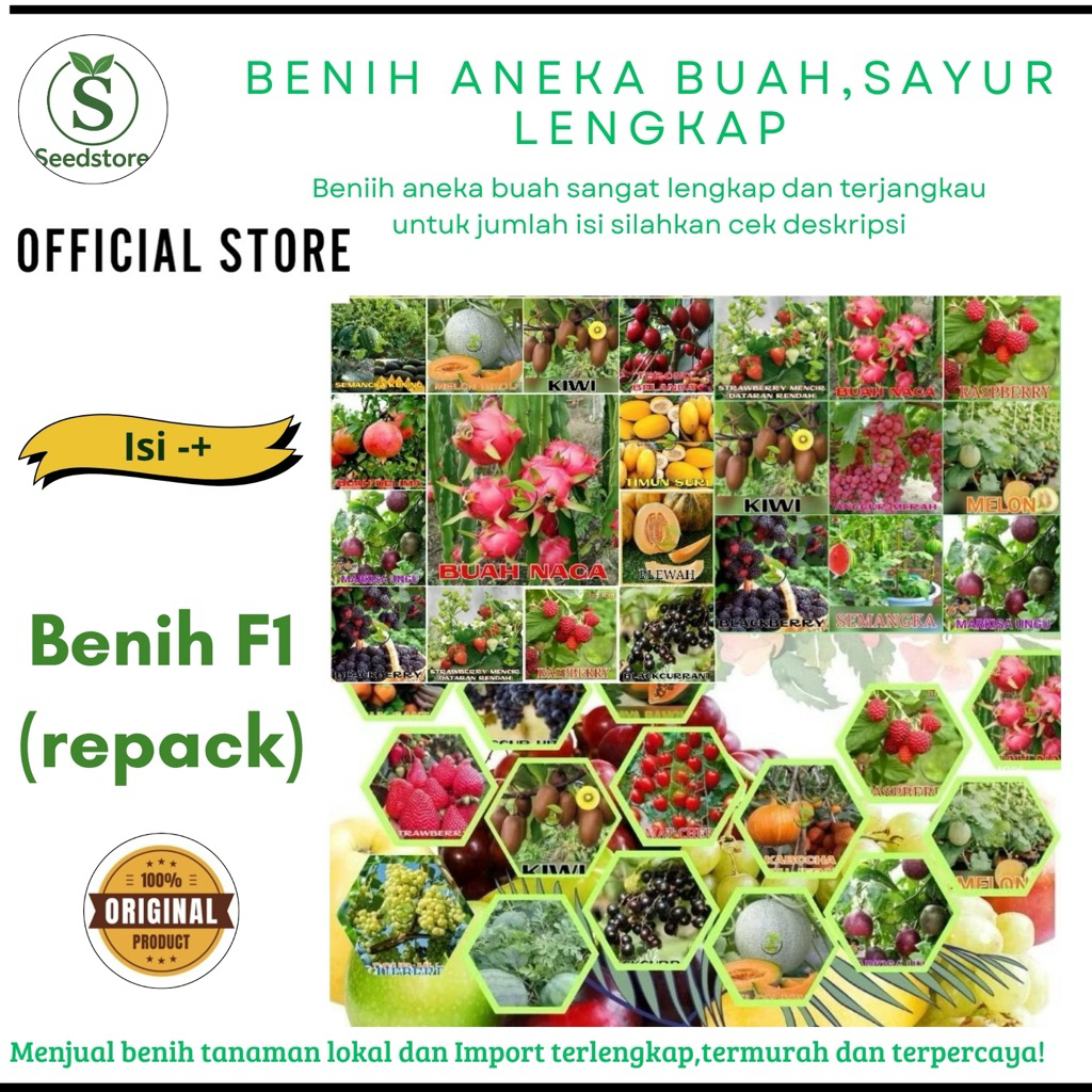 Benih Buah Buahan Unggul Mudah Tumbuh- LENGKAP JENISNYA