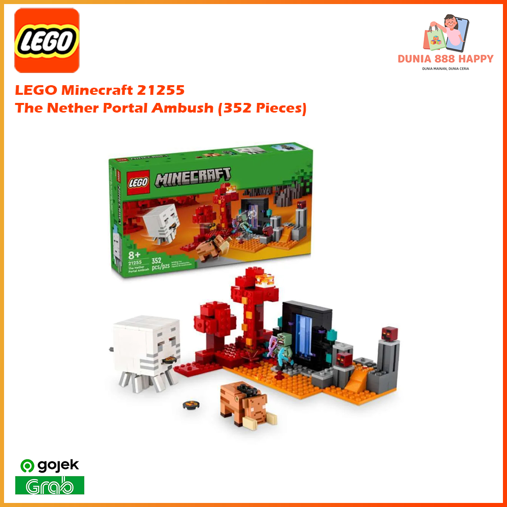 Jual LEGO Minecraft 21255 The Nether Portal Ambush (352 Pieces ...