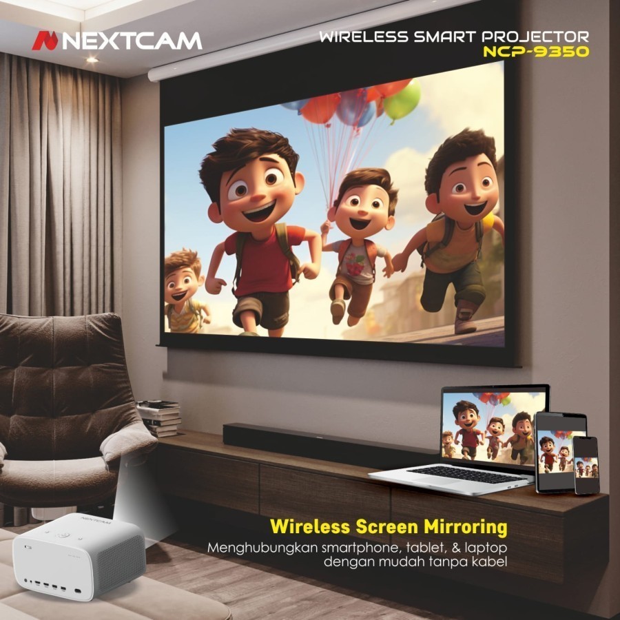 Jual Nextcam NCP-9350 proyektor android full hd wireless 4300lumens ...