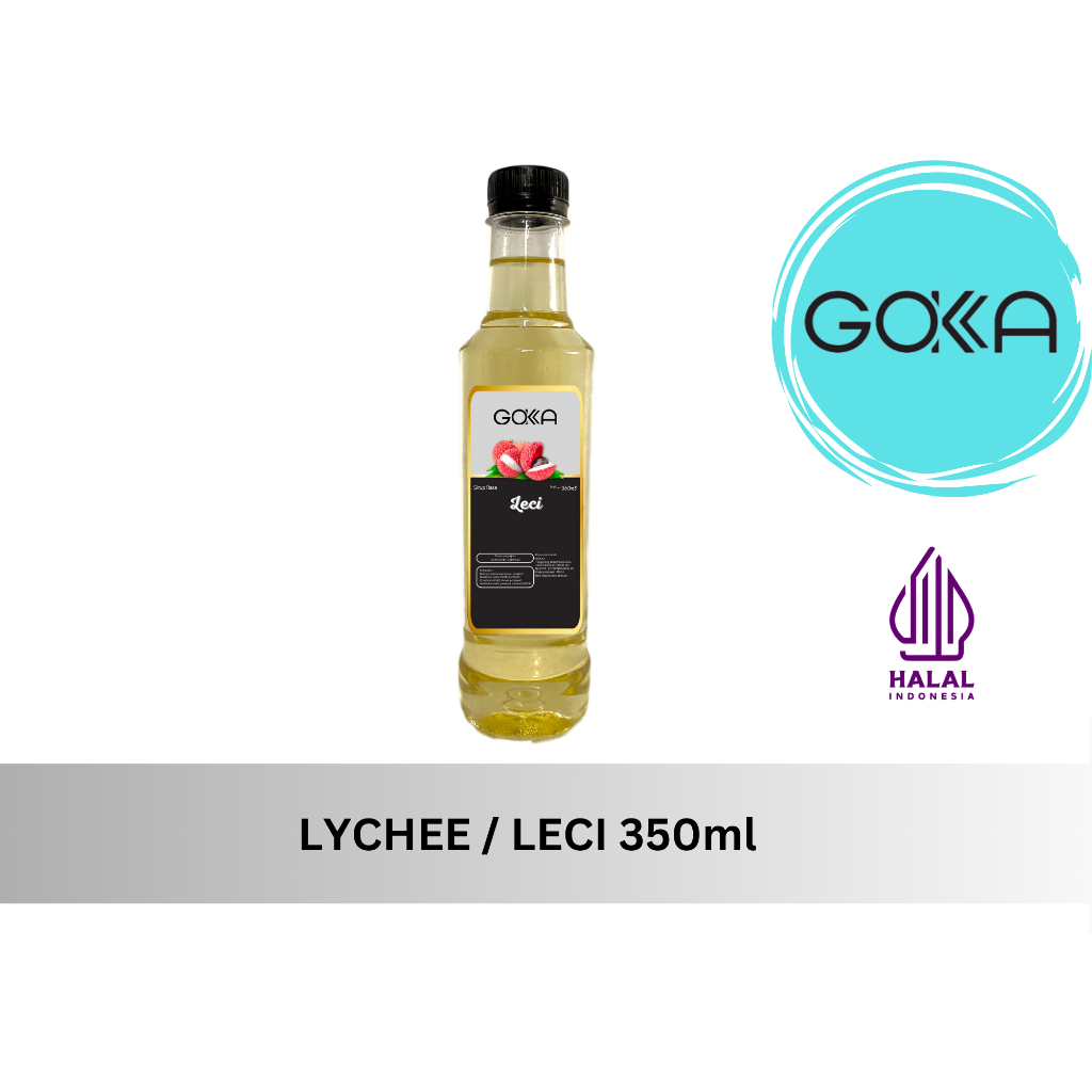 Jual GOKKA Sirup Minuman Rasa Lychee 350ml Syrup / Sirup Rasa Lychee ...