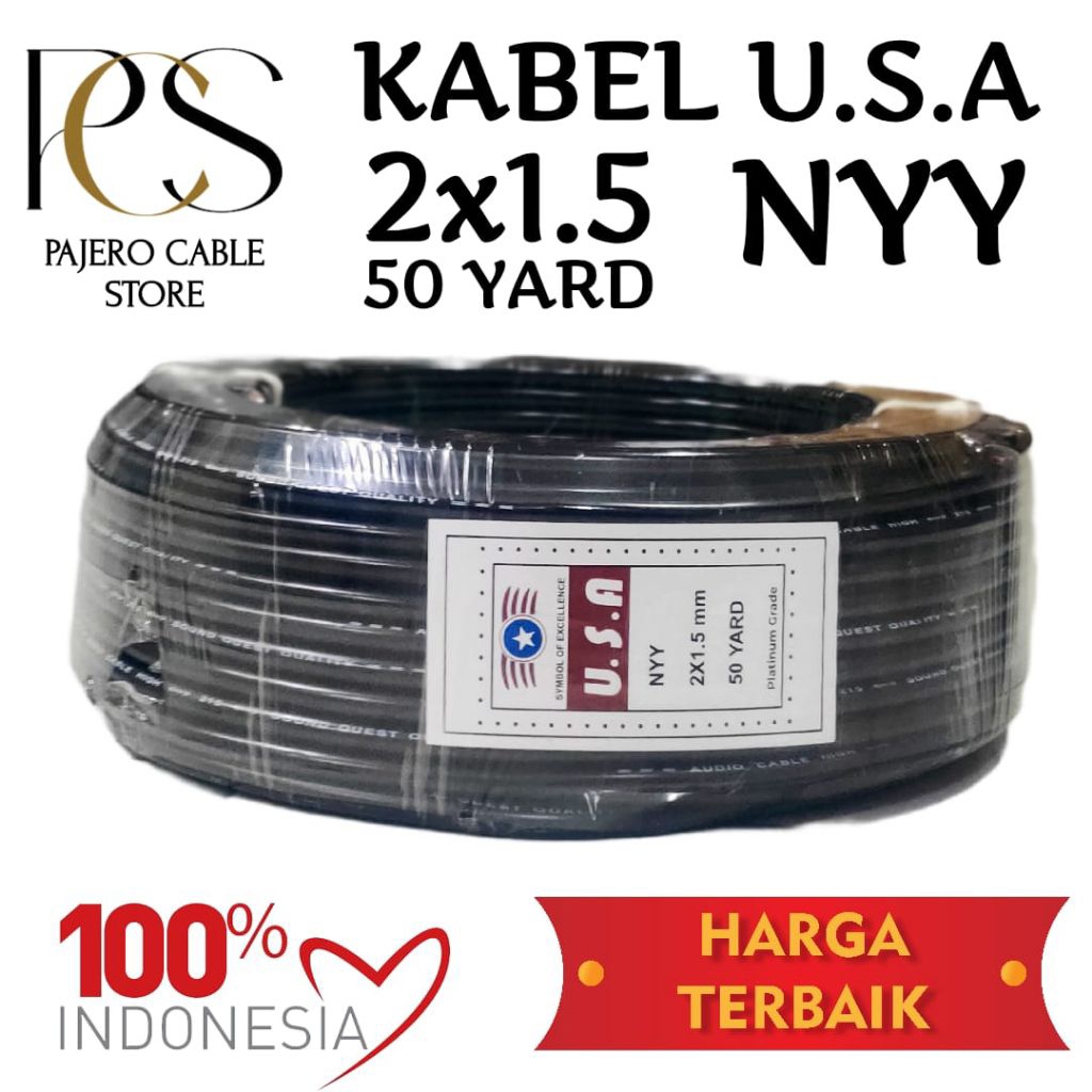 Jual Kabel listrik,pompa dan lain lain ,USA 2x1.5mm { 50 YARD } isi 2 ...