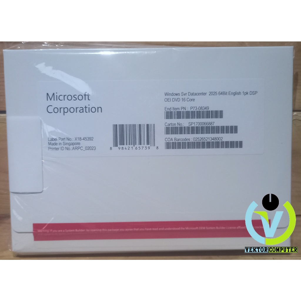 Jual Windows Server 2025 Standard/Datacenter 16 Core 5 CALs With COA ...