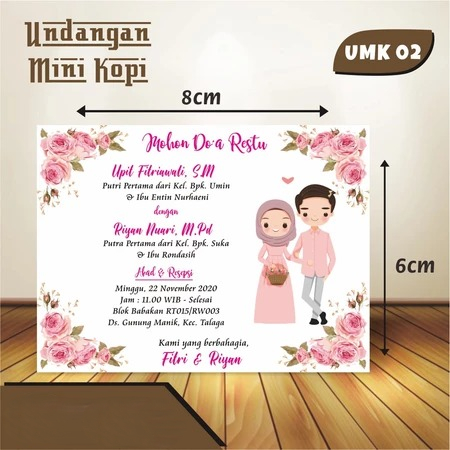 Jual CETAK UNDANGAN MINI KOPI - UNDANGAN MINIMALIS MURAH | Shopee Indonesia