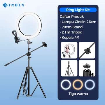 Ukuran Besar INBEX 45CM Besar Hight Lighting Studio Lampu Remote Dimmble Beauty Ring Light