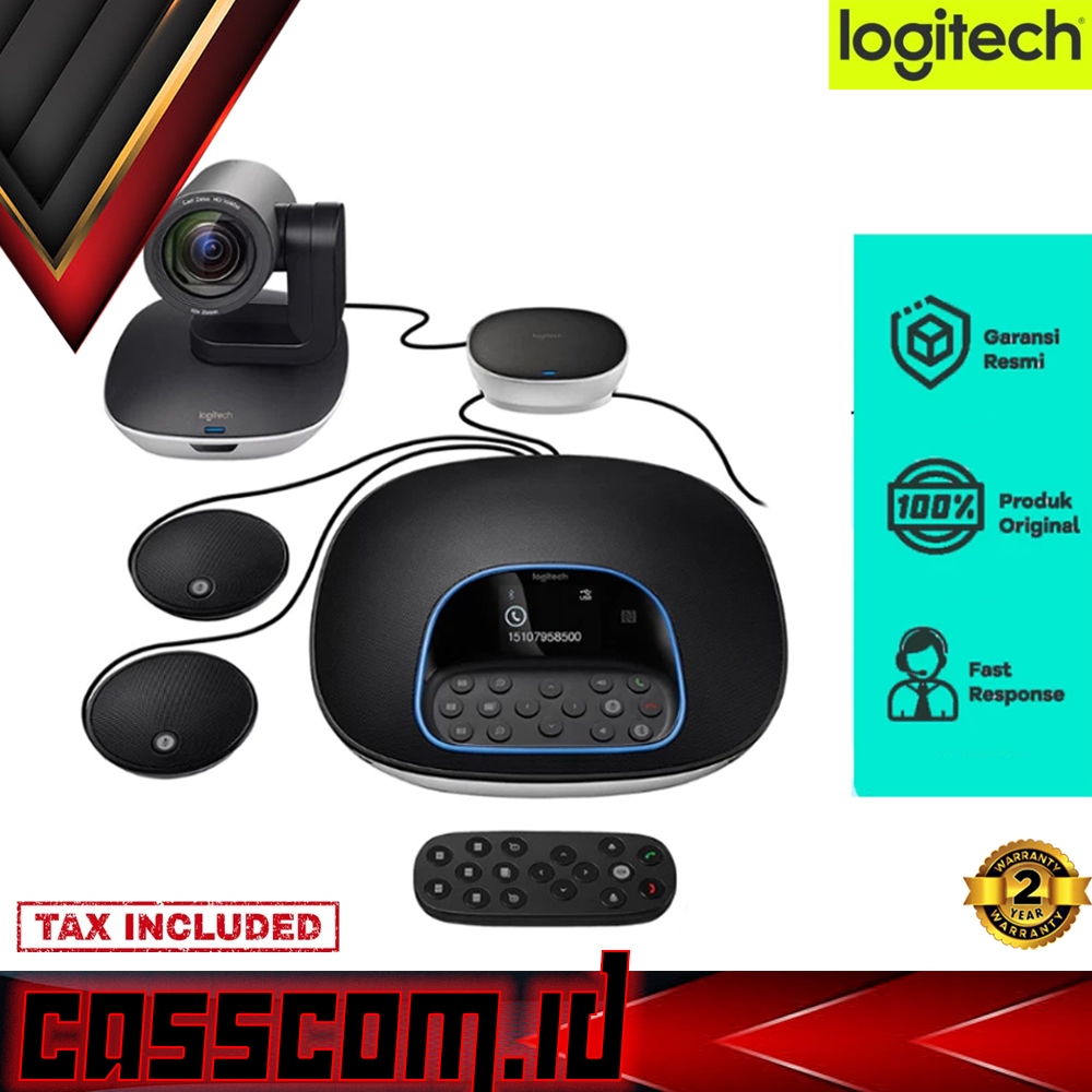 Jual Webcam Logitech Group Video Conference + Mic Expansion Garansi ...