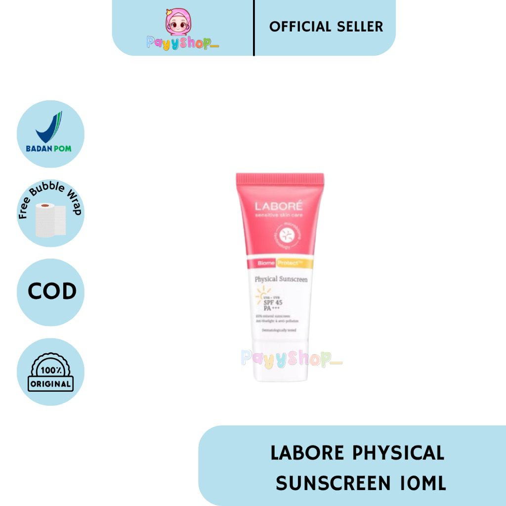 Jual (10ML) Labore Physical Sunscreen SPF 50 PA++++ Travel Size 10ml ...