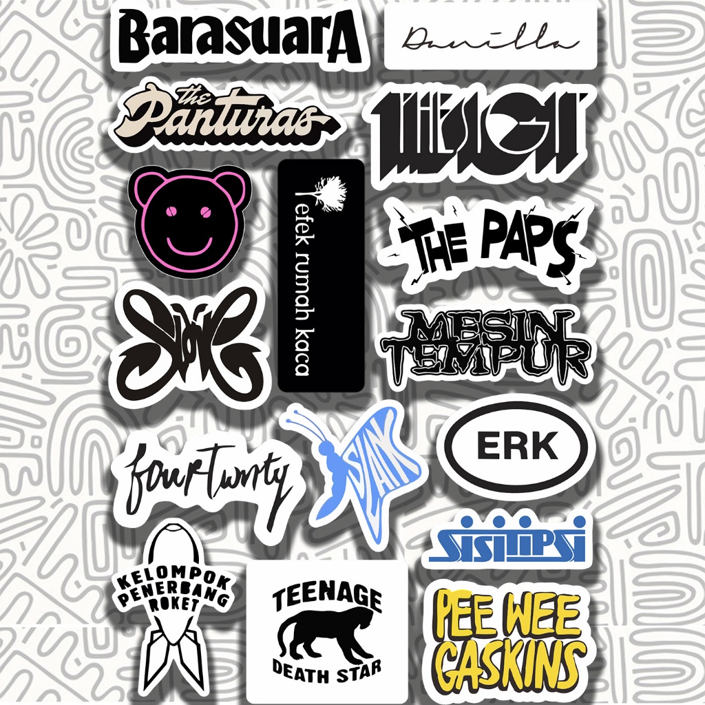 Jual Stiker Band Indie The Sigit ERK Slank || Sticker The panturas ...