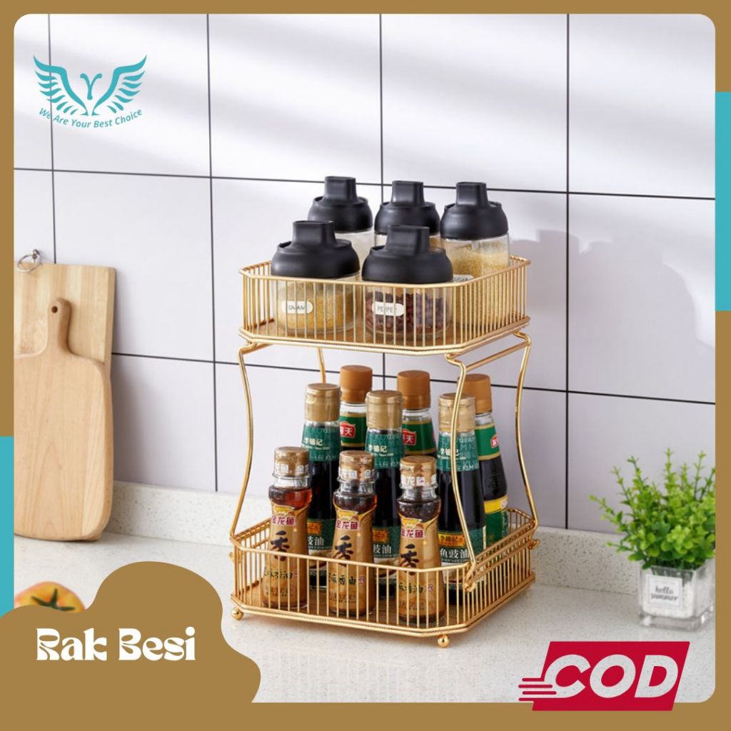 Jual Rak Besi Double Gold / Rak Organizer Rumah Tangga / Iron Organizer ...