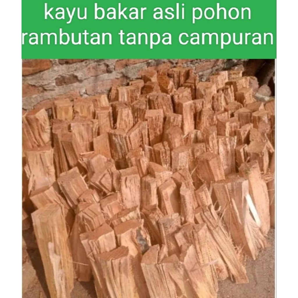 Jual kayu bakar asli pohon rambutan tanfa campuran 30 cm isi / kg kayu ...