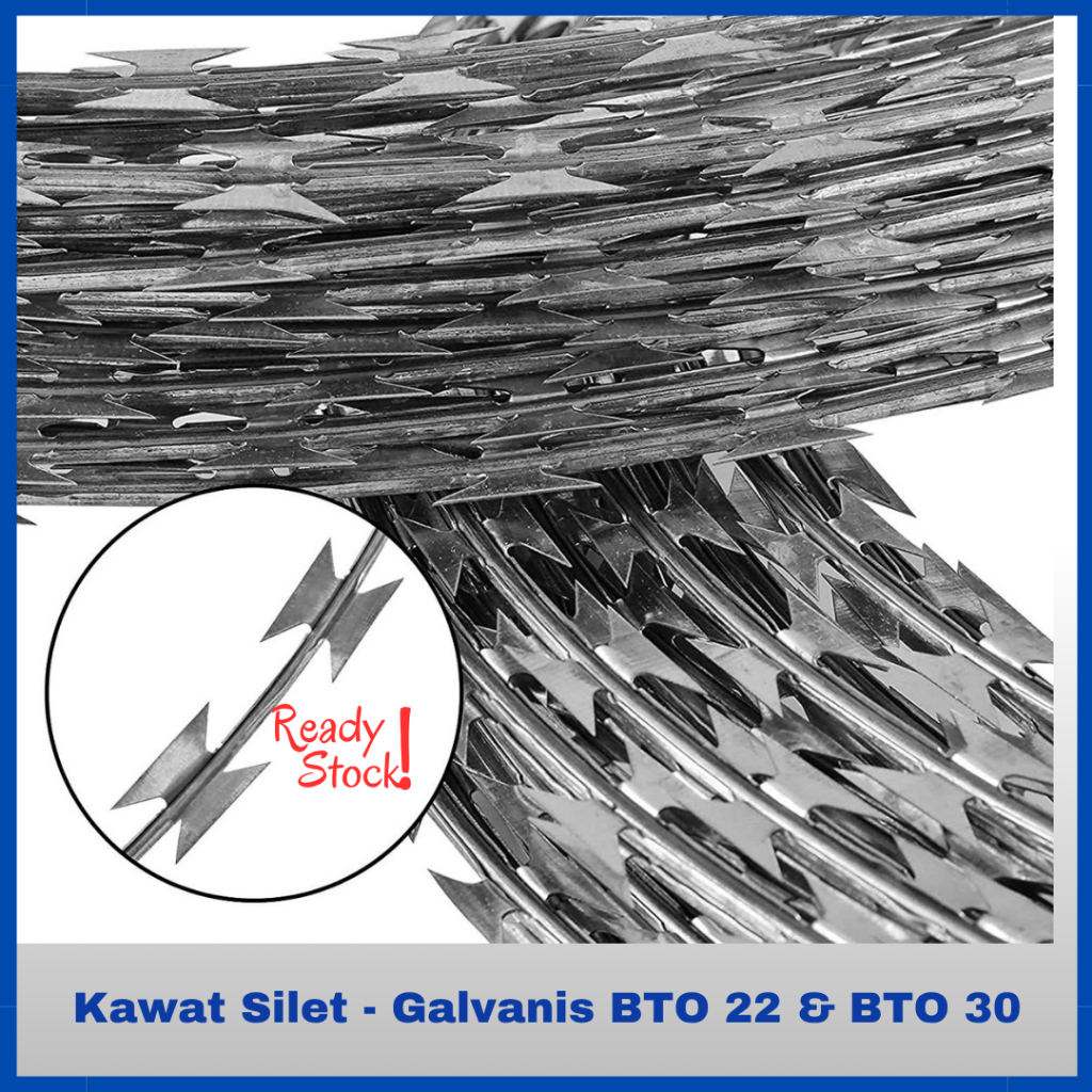 Jual Kawat Duri Silet Razor Wire BTO 30 & 22 Diameter 45 cm & 30 cm ...