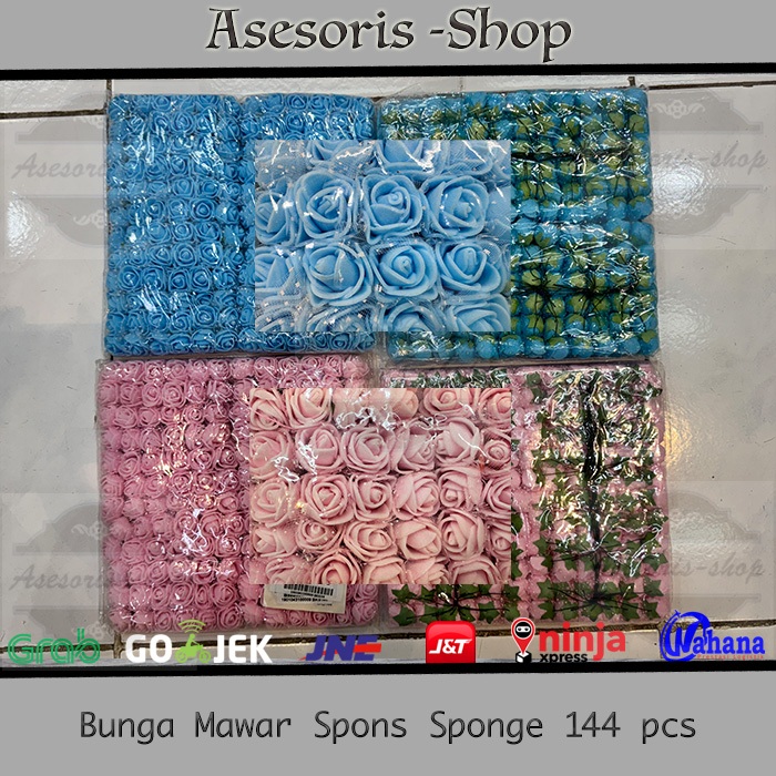 Jual Bunga Mawar Spons | Bunga Mawar Sponge | Bunga Mawar Sponge 2x2 cm ...