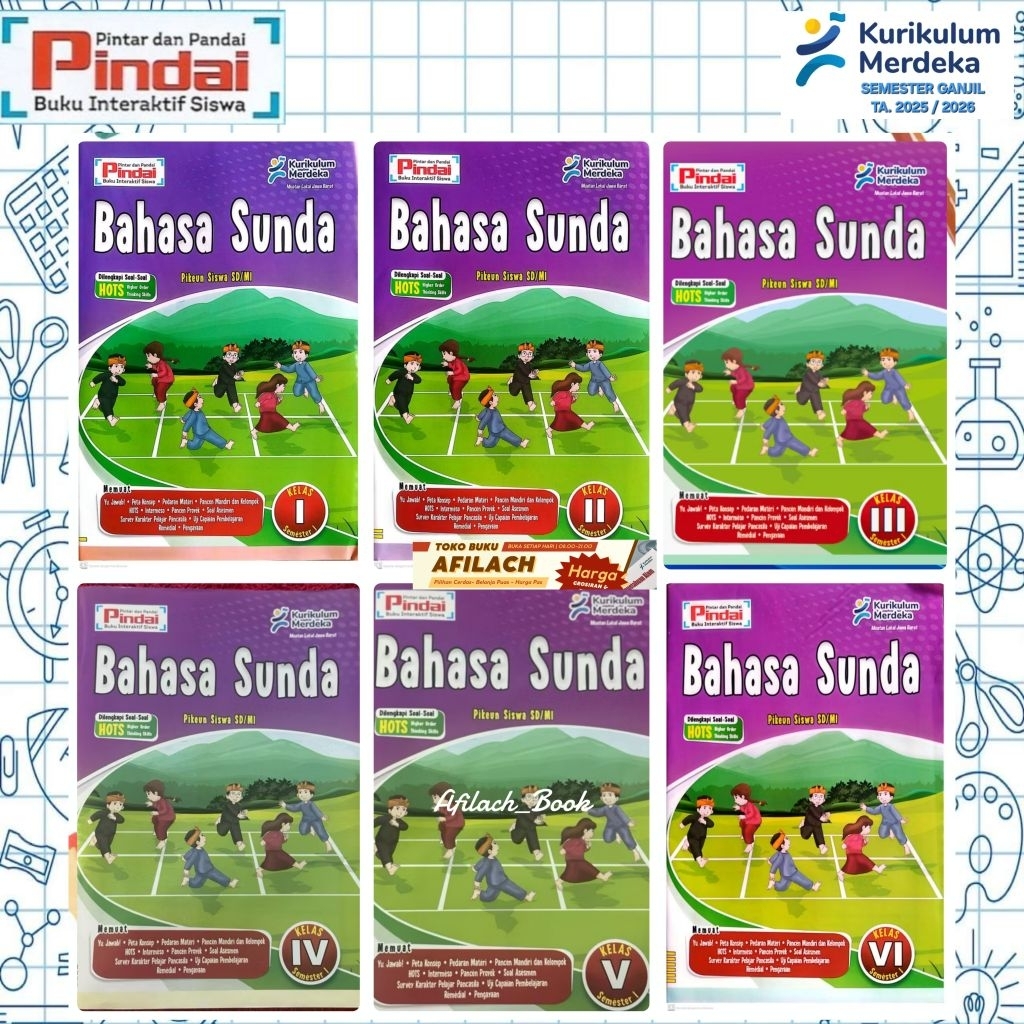Jual Buku LKS Pindai Bahasa Sunda Kelas 1 2 3 4 5 dan 6 SD MI Kurikulum ...