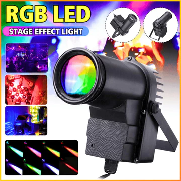 PINSPOT Lampu Sorot Panggung Warna Warni Laser LED 10W RGBW 4in1 Party Light Stage EU Plug 240V