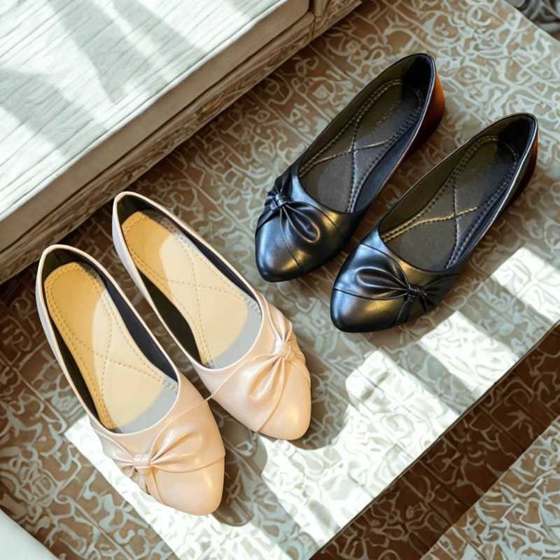 Jual Zial Shoes /Flatshoes Wanita MODEL PARIASI CAPUNG SOL KARET LENTUR ...