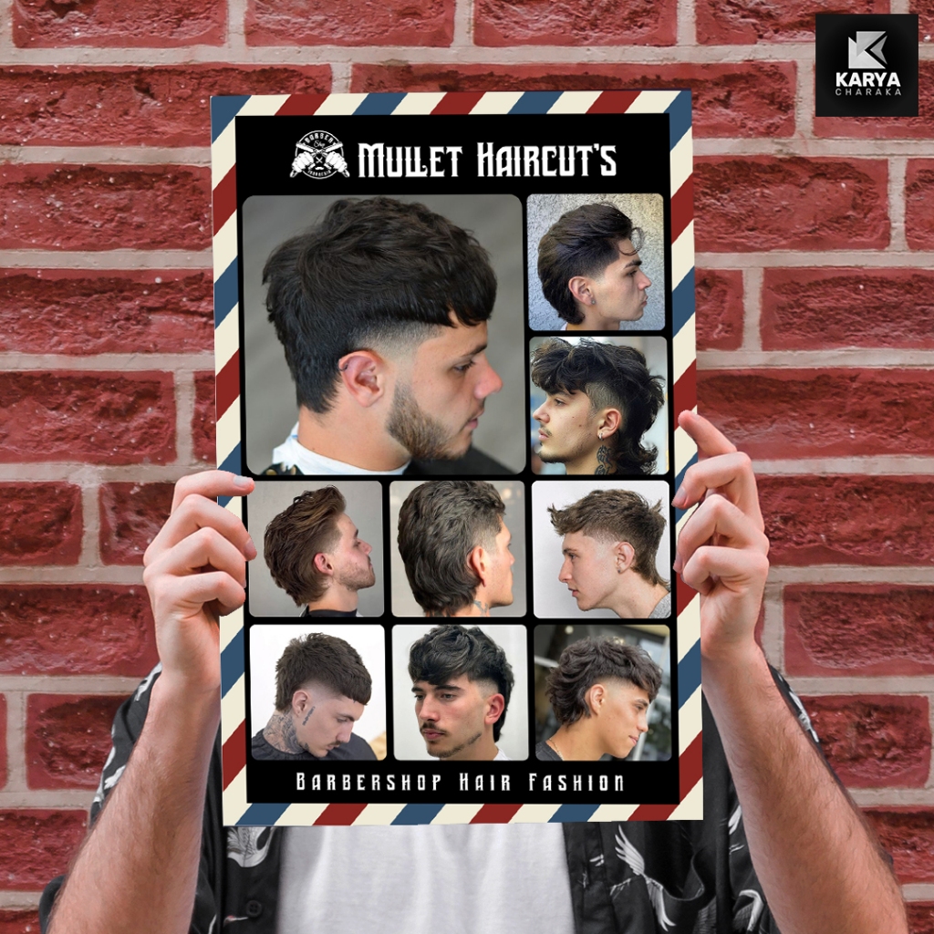 Jual 6 Poster Besar TERMURAH Katalog Model Gaya Rambut Barbershop Salon ...