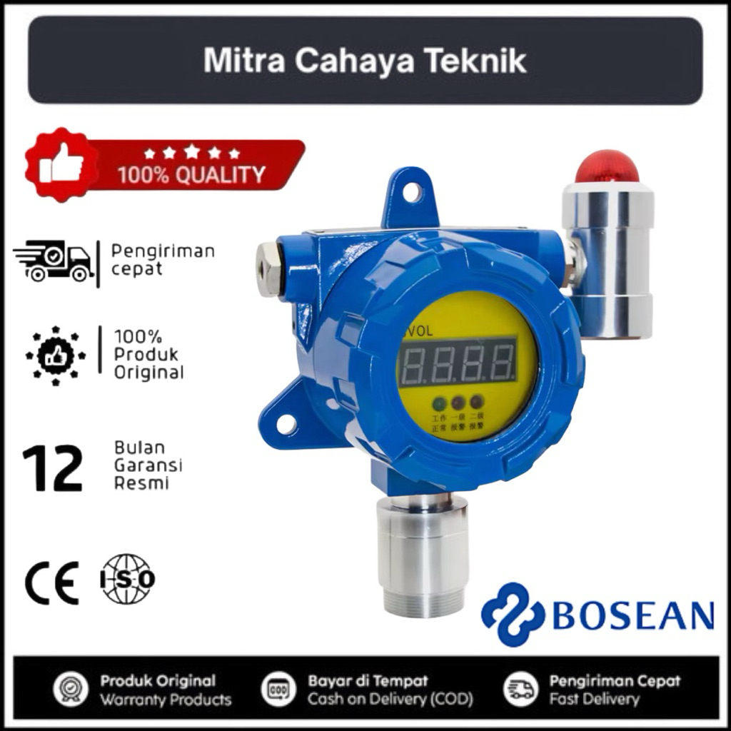 Jual Bosean BH-60 fixed CH4 methane LEL gas detector transmitter ...