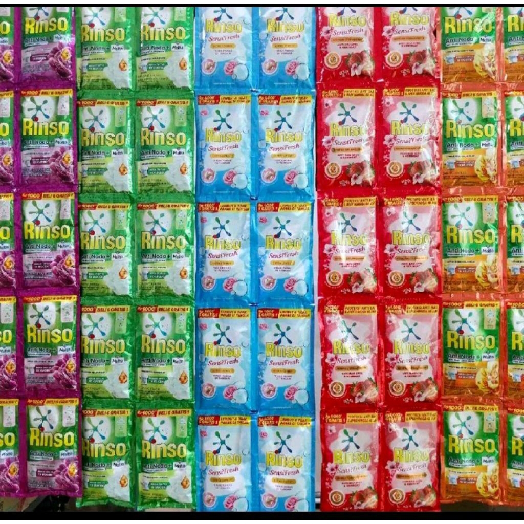 Jual 14 sachet atau 2 renteng rinso cair @1000 an jumbo | Shopee Indonesia