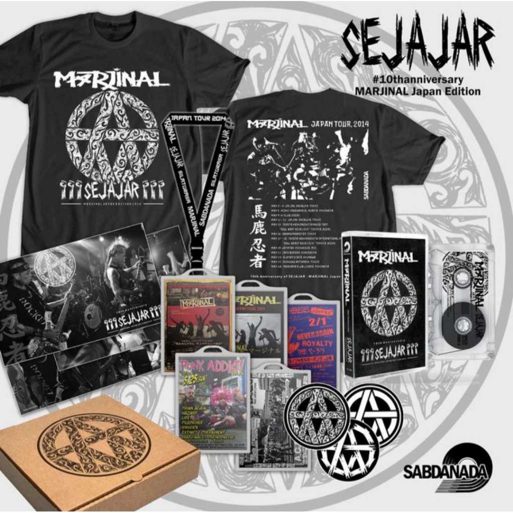 Jual Boxset Kaset MARJINAL - Sejajar 10th Anniversary (T-shirt Size L ...