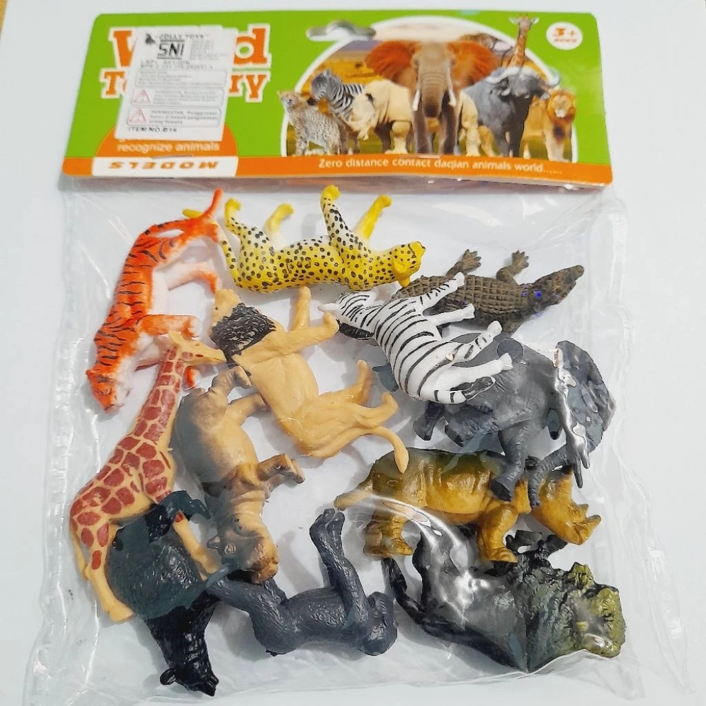 Jual Mainan Hewan Binatang Karet Isi 12pcs Wild Territory B14 Mainan ...