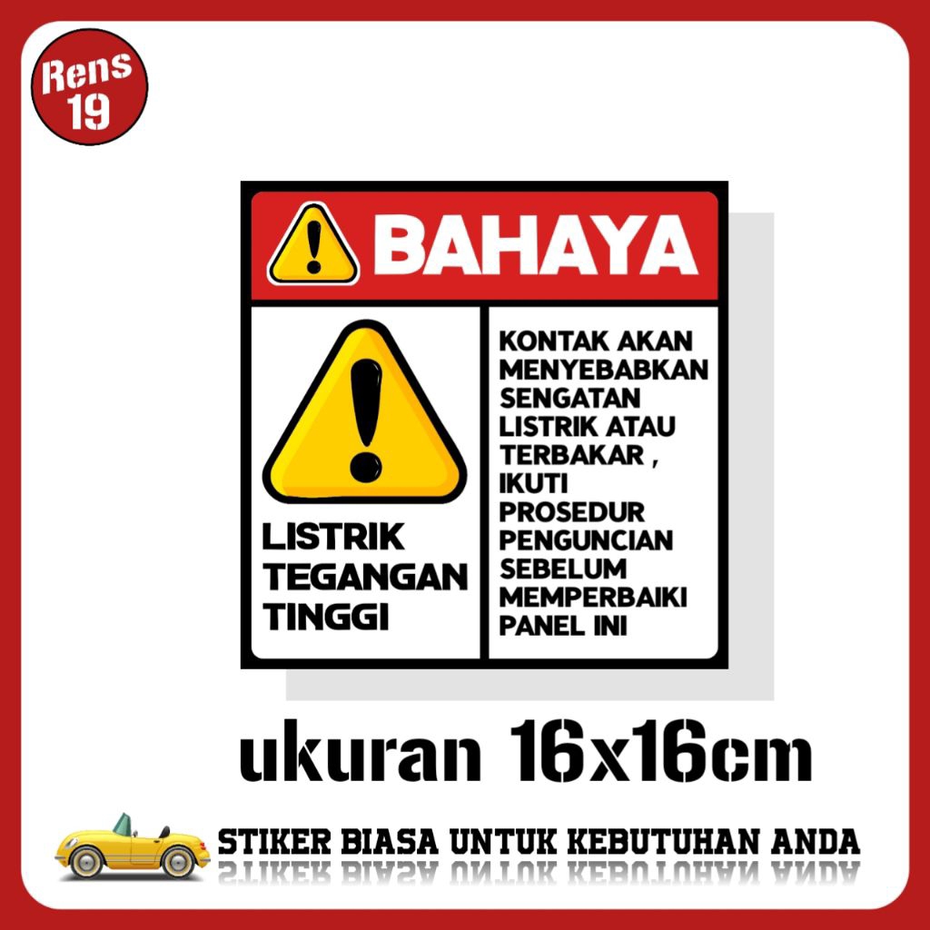 Jual Stiker panel tegangan listrik sticker rambu | Shopee Indonesia