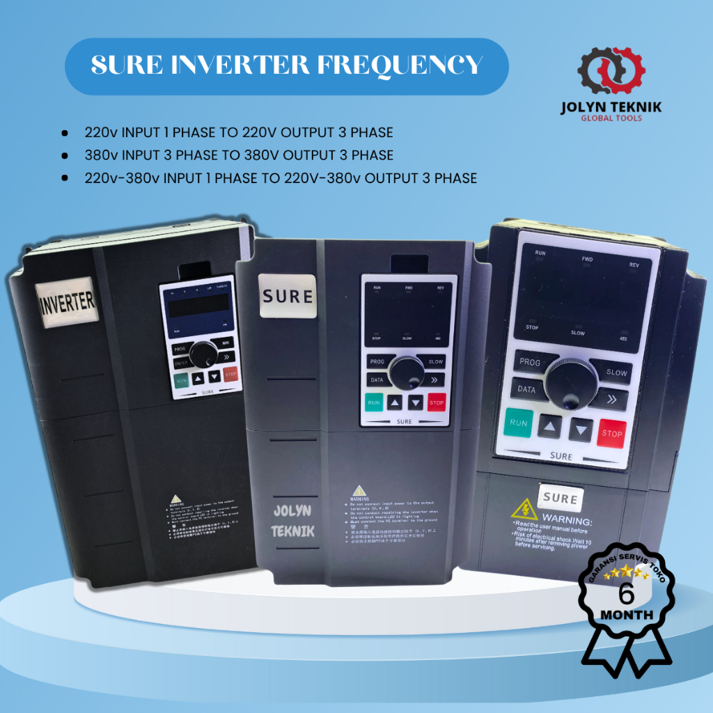 Jual INVERTER FREQUENCY SURE SINGEL 220V INPUT 1 PHASE TO 220V OUTPUT 3 ...